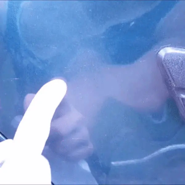 gif of man using CarScratcher Pencil