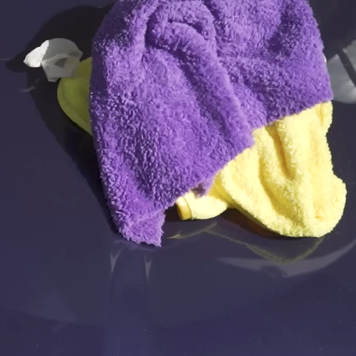 paper towels on car